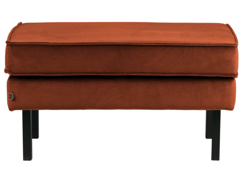 Taburet rodeo samet červenohnědý