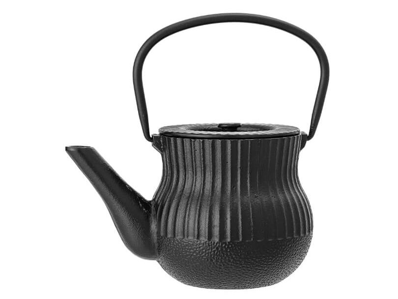 LITINOVÁ KONVICE NA ČAJ AMANDA 850 ML ČERNÁ