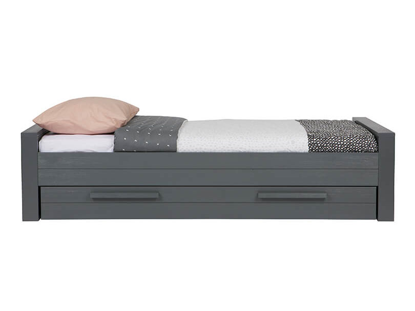 POSTEL DENNIS 90 X 200 CM OCELOVÁ ŠEDÁ