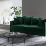 DVOUMÍSTNÁ POHOVKA ESME 176 CM SAMET ZELENÁ