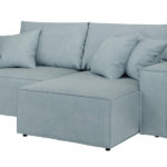 Rohová rozkládací pohovka melow 250 cm světle modrá