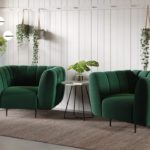 KŘESLO SHEL SAMET ZELENÉ