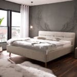 ČALOUNĚNÁ POSTEL ANIKA S ÚLOŽNÝM PROSTOREM 180 X 200 BÉŽOVÁ