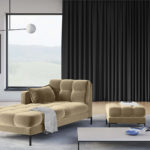 Lenoška mamaia levá 185 cm samet béžová