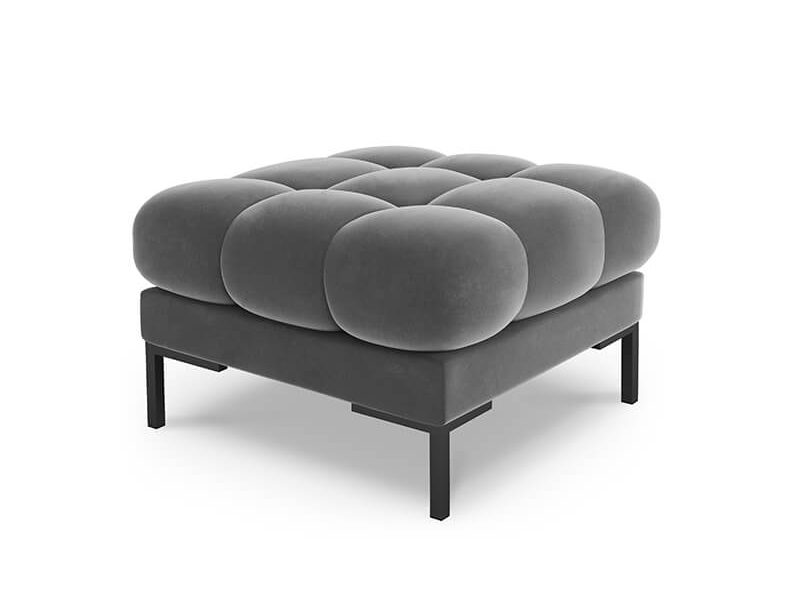 Puf mamaia samet šedý