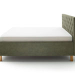 Čalouněná postel kartika s úložným prostorem 160 x 200 cm zelená