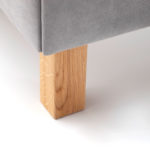 Čalouněná postel kartika s úložným prostorem 180 x 200 cm světle šedá