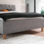 Čalouněná postel kartika s úložným prostorem 180 x 200 cm světle šedá