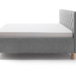 Čalouněná postel kartika s úložným prostorem 180 x 200 cm světle šedá