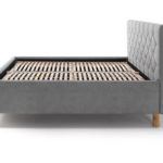 Čalouněná postel kartika s úložným prostorem 180 x 200 cm světle šedá