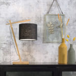 STOLNÍ LAMPA ANDES PŘÍRODNÍ, ČERNÁ