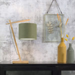 STOLNÍ LAMPA ANDES PŘÍRODNÍ, ZELENÁ