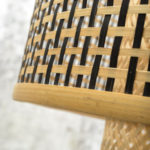 NÁSTĚNNÁ LAMPA BHUTAN S 50 X 30 ČERNÁ, PŘÍRODNÍ