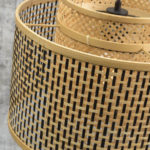 NÁSTĚNNÁ LAMPA BHUTAN L 40 X 34 ČERNÁ, PŘÍRODNÍ