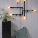 NÁSTĚNNÁ LAMPA NASHVILLE ČERNÁ