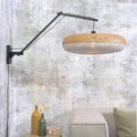 NÁSTĚNNÁ LAMPA PALAWAN BAMBUS L PŘÍRODNÍ, BÍLÁ